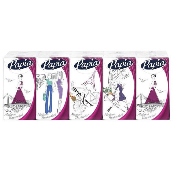 Papia Бумажные носовые платки, 10 шт. - купить с доставкой по выгодным ...