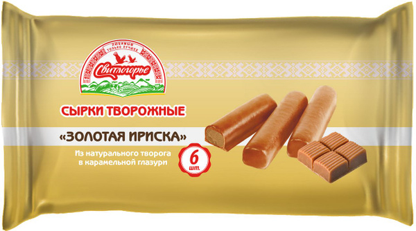 Палочки творожные Свитлогорье Золотая ириска 23%, 180г, 3 шт. - купить ...