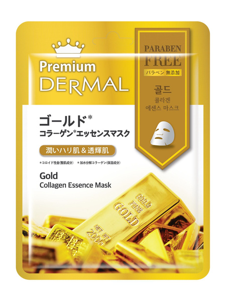 DERMAL Маска для лица Premium с золотом и коллагеном, 25 г купить на ...