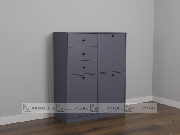 Комод Bookmebel Сканди-35_графит, 100x47x110 см, 4 ящ. - купить по ...