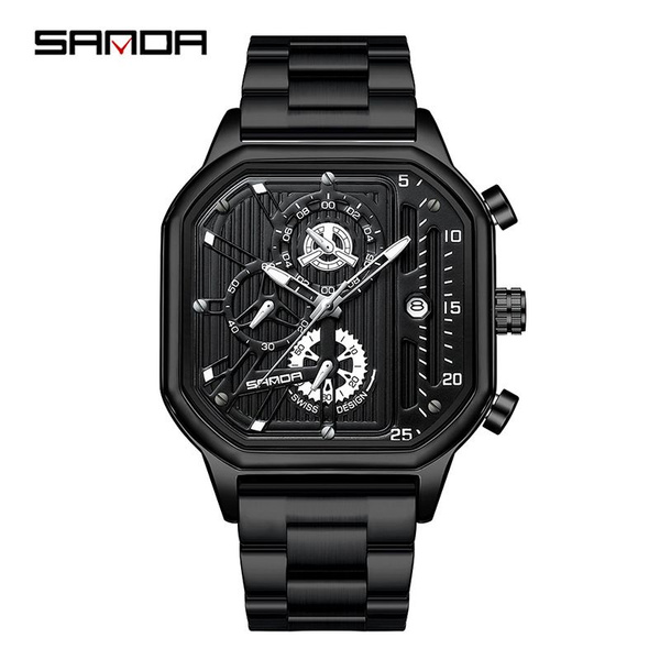 Многофункциональные часы хронограф, с календарем, на классическом ...