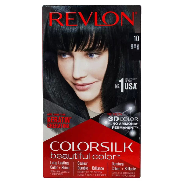 Крем краска для волос Revlon Colorsilk 10 Black 130мл - купить с ...