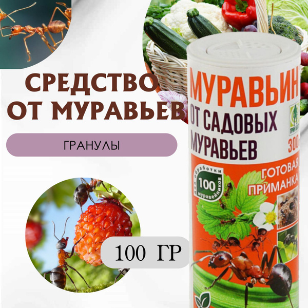 Средство от муравьев GREEN BELT Муравьин, 100 г - купить с доставкой по ...