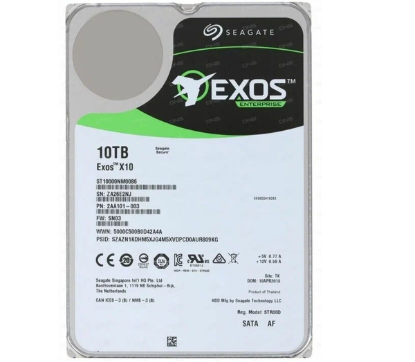 10 ТБ Внутренний жесткий диск Seagate ST10000NM0086 (ST10000NM0086 ...
