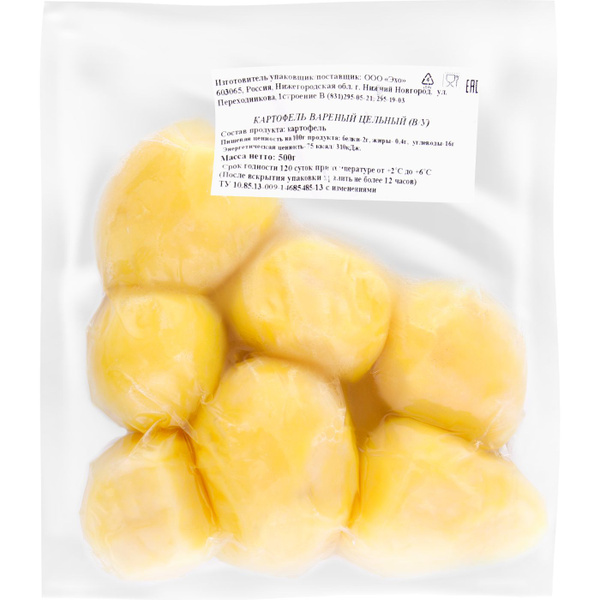 Картофель вареный вакуумная упаковка, 500г - купить с доставкой по ...
