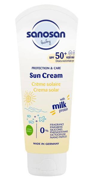 Крем солнцезащитный детский Sanosan SPF 50+, 75 мл - купить с доставкой ...