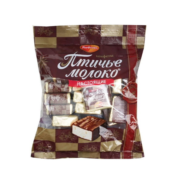Конфеты РотФронт Птичье молоко сливочно-ванильное 225г, Россия - в ...
