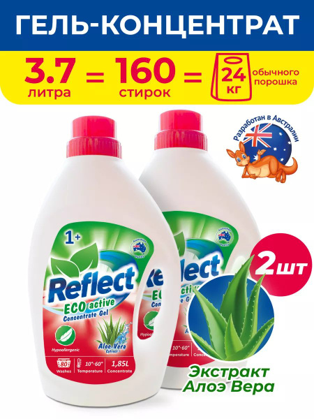 Гель для стирки универсальный Reflect ECO active для цветного, белого и ...