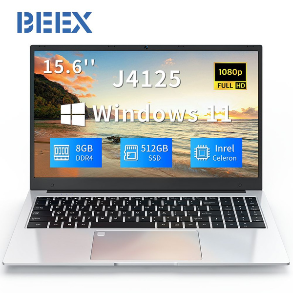 Ноутбук BEEX Экономичный ноутбук Intel Celeron J4125 с экраном 15,6 ...