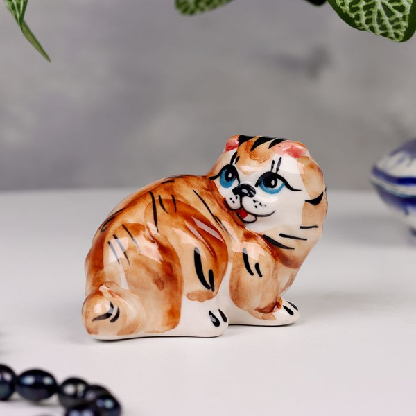 Сувенир гжель "Кот" керамика купить на OZON по низкой цене (1763935403)
