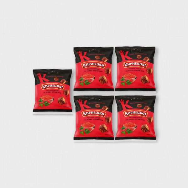Сухарики Кириешки Красная икра, 40г х 5шт - купить с доставкой по ...