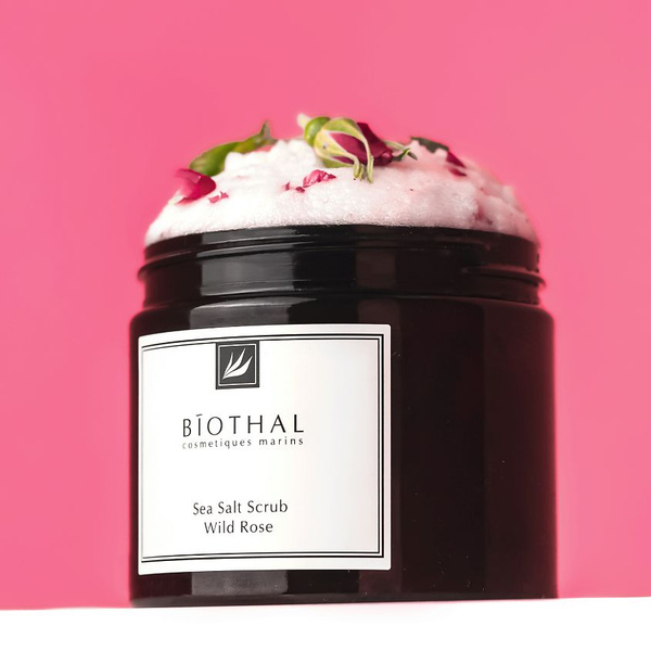 BIOTHAL Скраб соляной для тела Дикая роза Sea Salt Scrub Wild Rose 380 ...