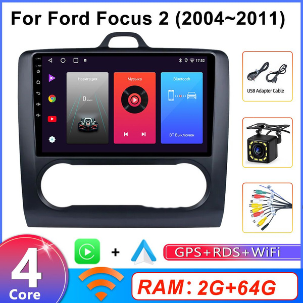 магнитола для Ford Focus 2 Mk 2/ Форд Фокус 2 Мк 2/F2/ Импреза 2+64Гб ...