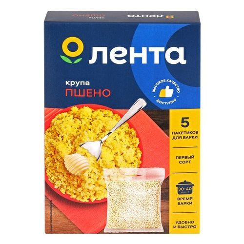 Пшено Лента в варочных пакетиках (100 г х 5 пак) 500 гр*4шт - купить с ...