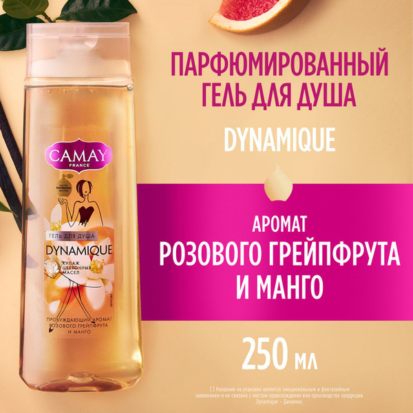 Гель для душа женский парфюмированный CAMAY Динамик с ароматом розового ...
