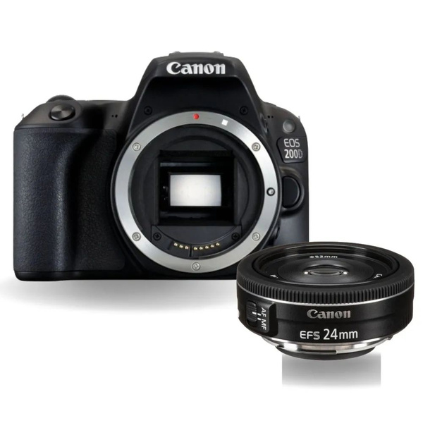 Зеркальный фотоаппарат Canon Eos 200D kit EF-S 24mm f/2.8 STM - купить ...