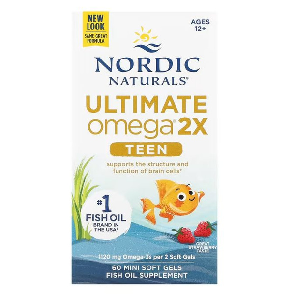 Nordic Naturals, Ultimate Omega 2X Teen, Омега-3 для подростков от 12 ...