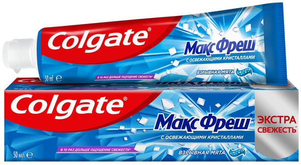 Зубная паста COLGATE Макс Фреш Взрывная мята с освежающими кристаллами ...