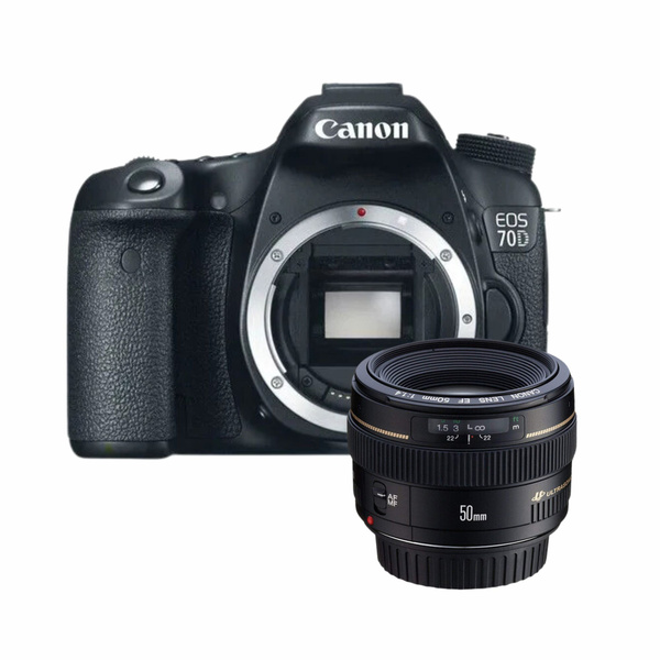 Компактный фотоаппарат Canon 70D kit 50MM 1.4, черный - купить по ...