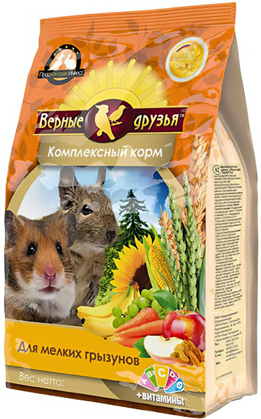 Корм Верные друзья для малых грызунов, 500 г купить на OZON по низкой ...