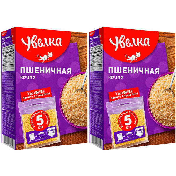 Крупа пшеничная Увелка в варочных пакетиках 80 г х 5 шт, набор: 2 штуки ...