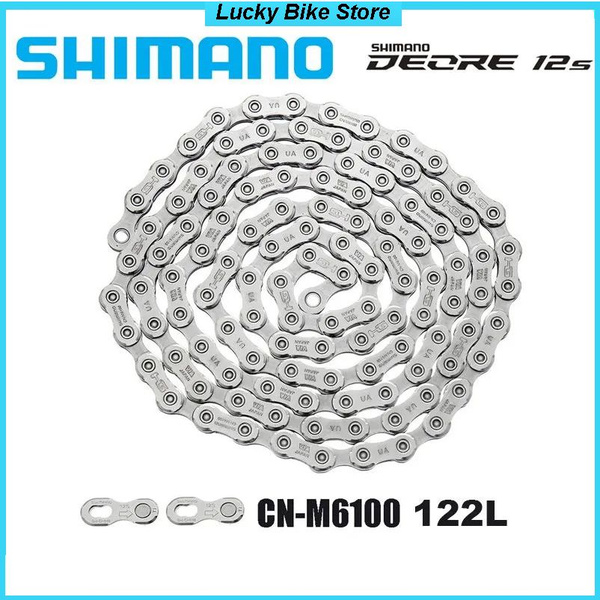 Цепь для велосипеда Shimano Deore CN M6100 12 скоростей 122 звеньев соединительный пин в