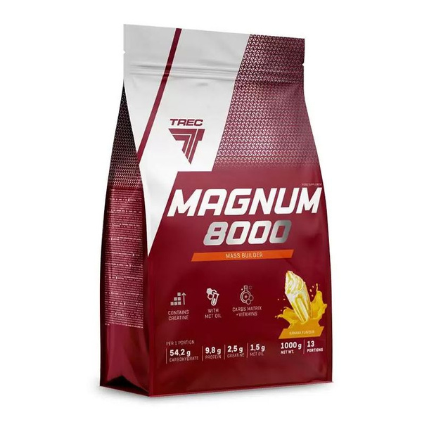 Гейнер для набора массы Trec Nutrition Magnum 8000, 1000 г, банан ...