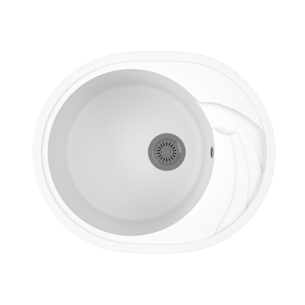 Мойка для кухни оборачиваемая овальная BAU Nimb White snow 58х47 ...
