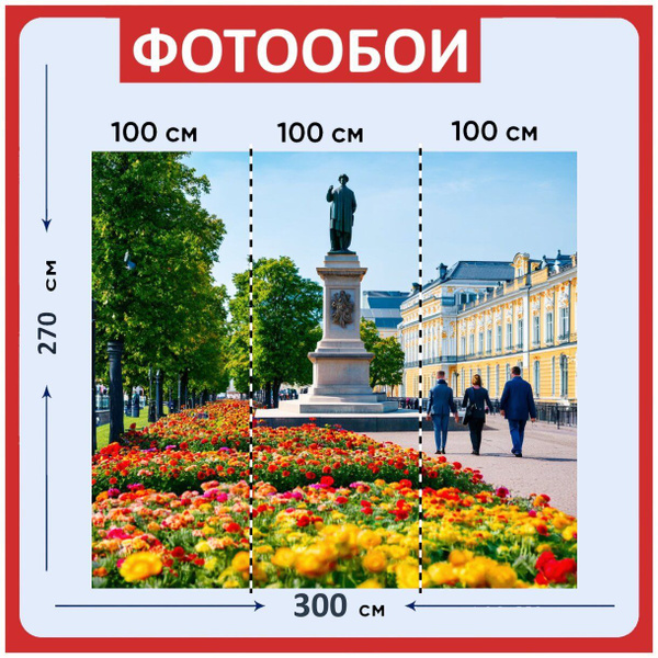 Фотообои ударопрочные моющиеся "Санкт-петербург, дворцы и набережные ...