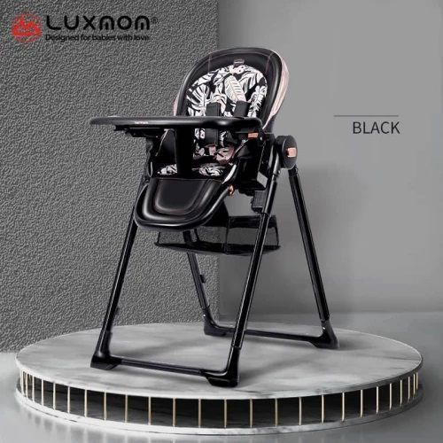 Стульчик для кормления luxmom Q7,экокожа /черный - купить с доставкой ...