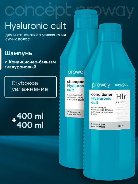 Concept Шампунь для волос гиалуроновый + Кондиционер-бальзам для ...