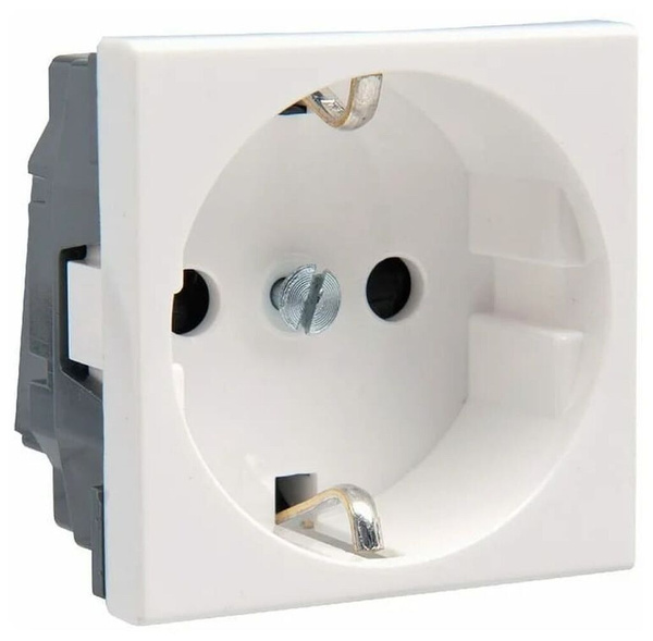 Legrand 077210 Mosaico SDO SCHUKO Presa Con Copertura Bianca, 2 Moduli, Morsetti A Vite, 250V/16A, IP2X