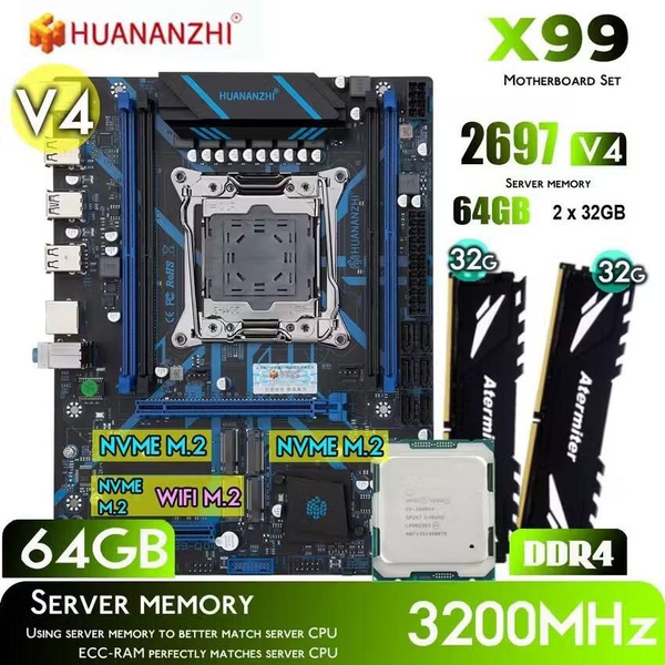 Характеристики HUANANZHI Компьютер в сборке Плата X99 QD4 LGA 2011-3 ...
