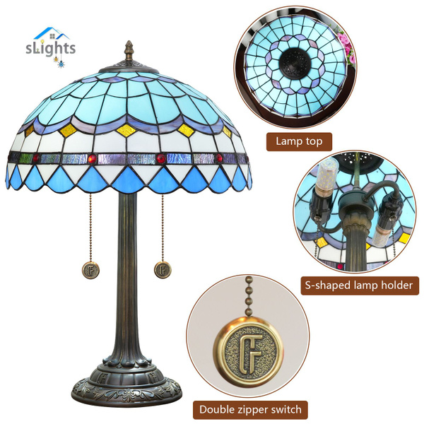 Настольная лампа Tiffany - sLights витражное стекло, античный стиль 16 ...