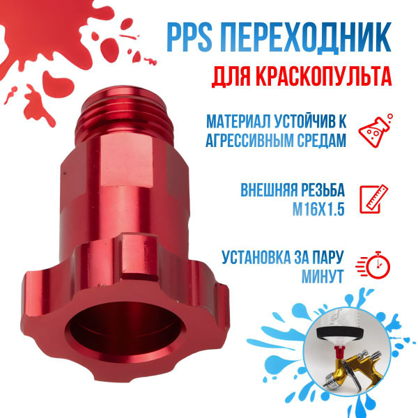 PPS переходник для краскопульта М16х1.5 внешняя резьба купить на OZON ...