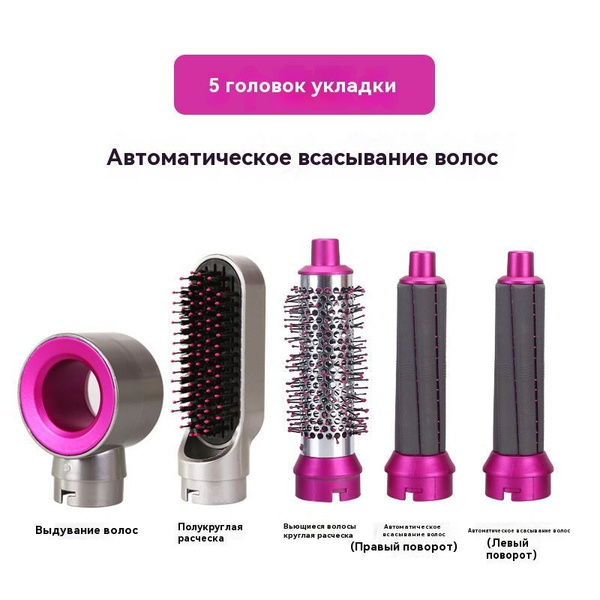 Характеристики Фен стайлер для волос профессиональный 5в1 с насадками ...