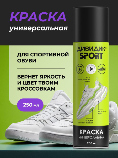 Краска для обуви бесцветная спрей для замши и кожи Дивидик Sport 250 мл ...