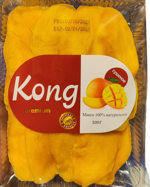 Натуральное сушеное манго Kong 500 грамм купить на OZON по низкой цене ...