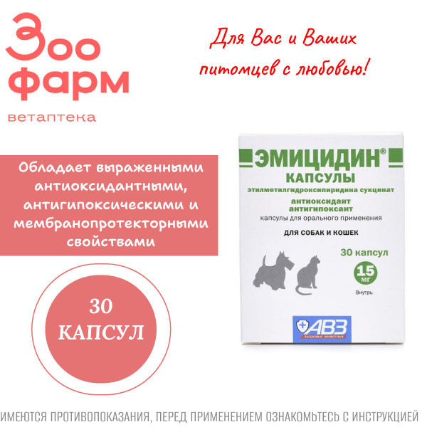 Эмицидин 15 мг, 30 капсул купить на OZON по низкой цене (1509007046)