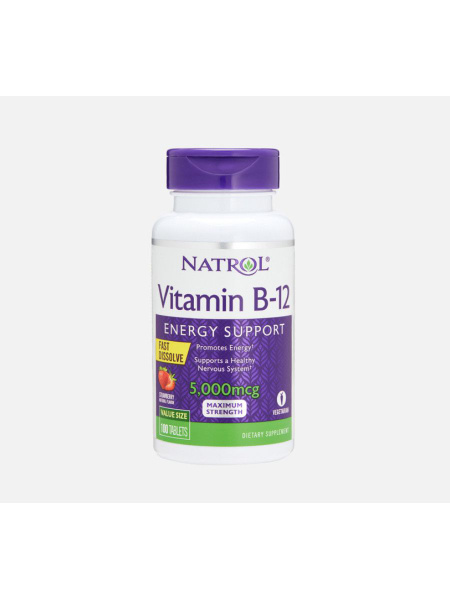 Витамин B12 NATROL energy support 5000 мкг в таблетках купить на OZON ...