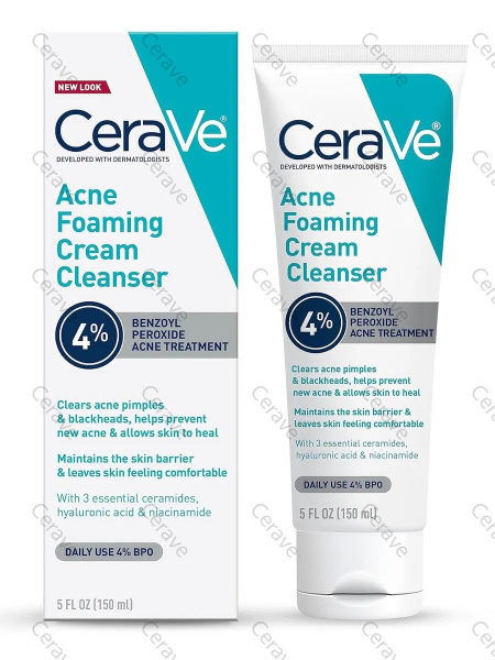 Крем-Гель CeraVe c 4% Бензоил Пероксид от Прыщей и Акне купить на OZON ...