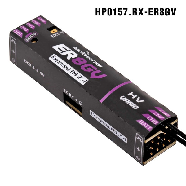 Récepteur Radiomaster ELRS 2,4G CRSF - 4 à 8 Canaux PWM Pour Avions, Voitures Et Drones RC (ER4, ER6, ER8)