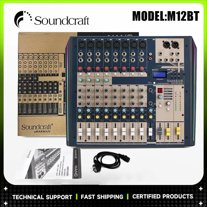 SoundcraftM12BTПрофессиональныймикшерныйпультсэффектомреверберацииигруппойэффектовDSP