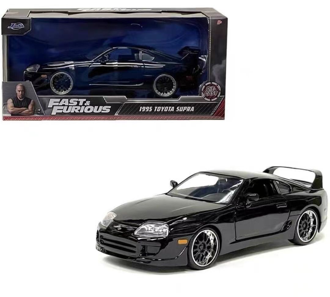 Машинка Jada Toys 1/24 Fast & Furious 1995 TOYOTA SUPRA black , Детские игрушки, подарки для коллекционеров -CA