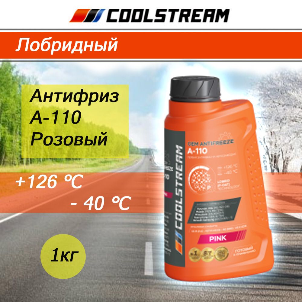 Антифриз Coolstream A-110 Pink розовый 1л