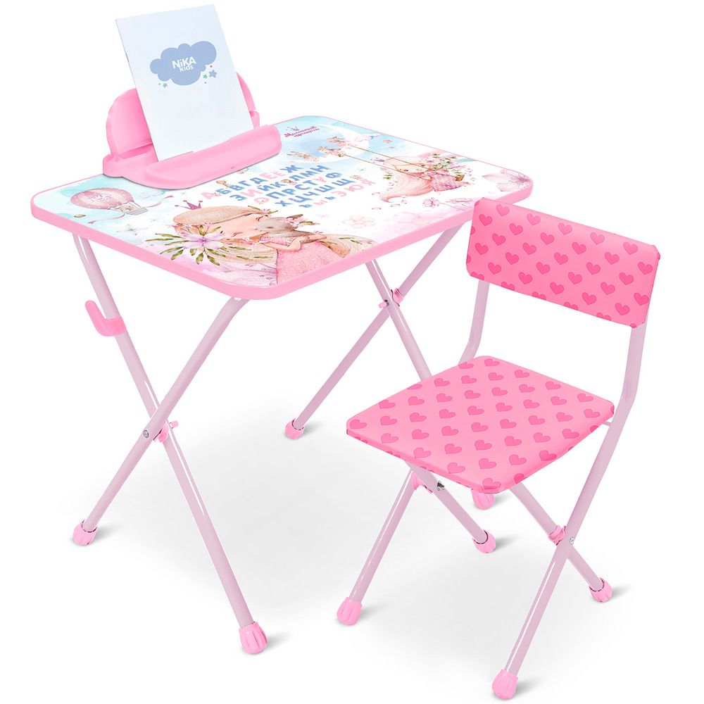 Набор мебели для детей стол и стул с мягким сидением и рисунком