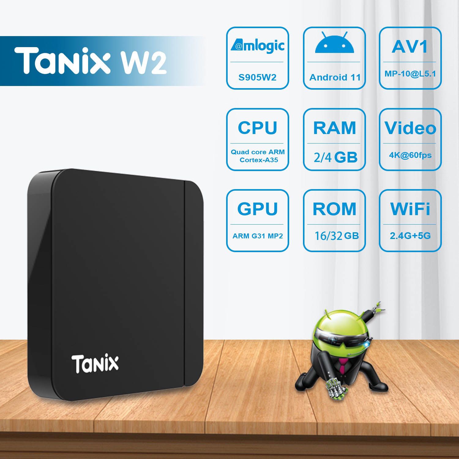 Tanix w2 4 32 гб андроид 11. Tanixw2.