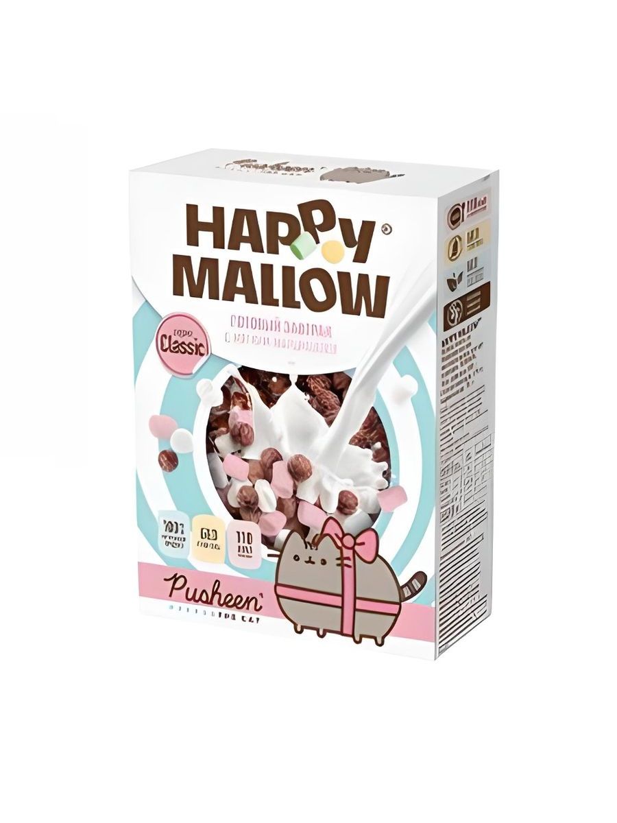 Готовый завтрак Happy Mallow Pusheen, шарики с мягким маршмеллоу, 240 г