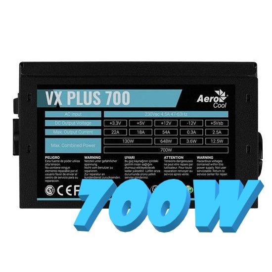 Aerocool Блок питания компьютера VX-700 PLUS, 700 Вт (VX-700 PLUS)