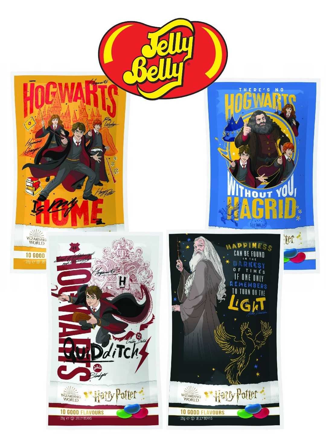 Jelly Belly,Драже Harry Potter, 10 вкусов 28 гр.*4 шт